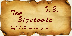 Tea Bijelović vizit kartica